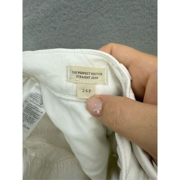 Madewell The Perfect Vintage Straight Jean Tile White Size 26P - Picture 8 of 10